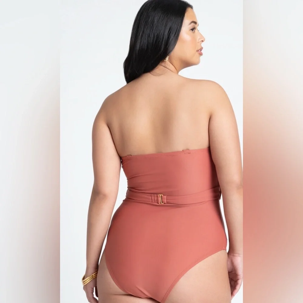 ELOQUII BRAIDED BELT ONE PIECE